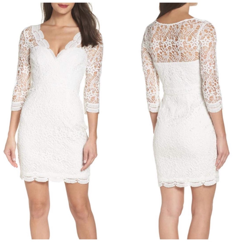 NWT Lulus White Lace Cocktail Dress